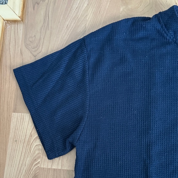 Navy Blue Knit Pajama Matching Set - Picture 10 of 11